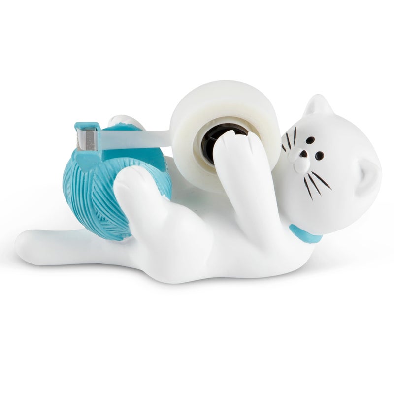 Chapman & Grand Kitty Cat Tape Dispenser (White/Turquoise), Patented - Image 3